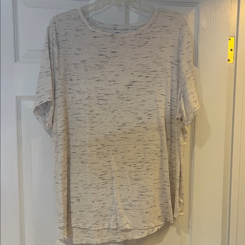 Old Navy White and Black Speckled Women's Top